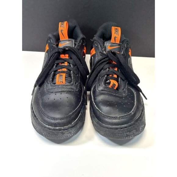 Nike Air Force 1 Low LV8 KSA CT4683-001 Kids US 7Y Shoes Black Leather Sneakers - Picture 1 of 16